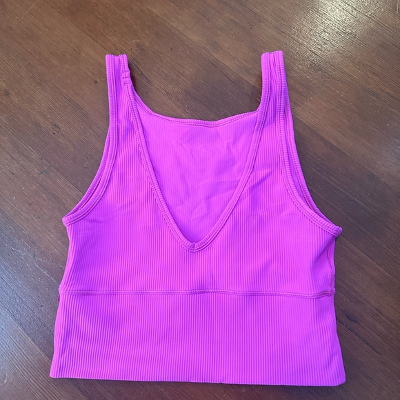 lululemon power pivot ribbed tank pow pink - Picture 3 of 5